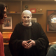 Death (William Sadler) has a chat with Bill and Ted.